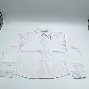 Children’s Place White Collared Long Sleeve Button Down‎ Button Sleeve Top XL 14